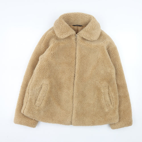 Dunnes Stores Women’s Beige Full Zip Fleece Jacket Size 14