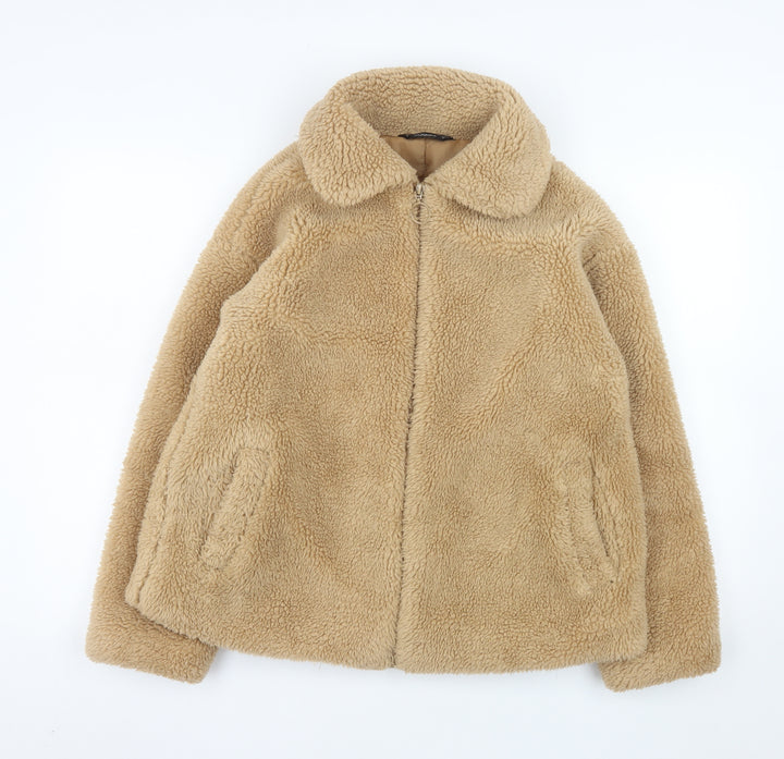 Dunnes Stores Women’s Beige Full Zip Fleece Jacket Size 14