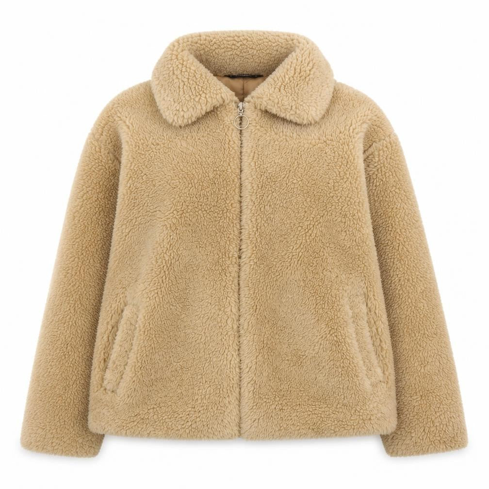 Dunnes Stores Women’s Beige Full Zip Fleece Jacket Size 14