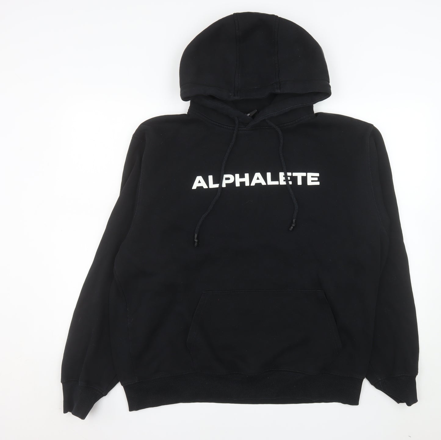 Alphalete Men's Black Pullover Hoodie L Gym Training Fleece