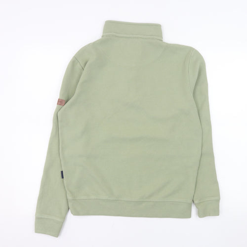 Mineral Men's Green 1/4 Zip High Neck Sweatshirt Size M