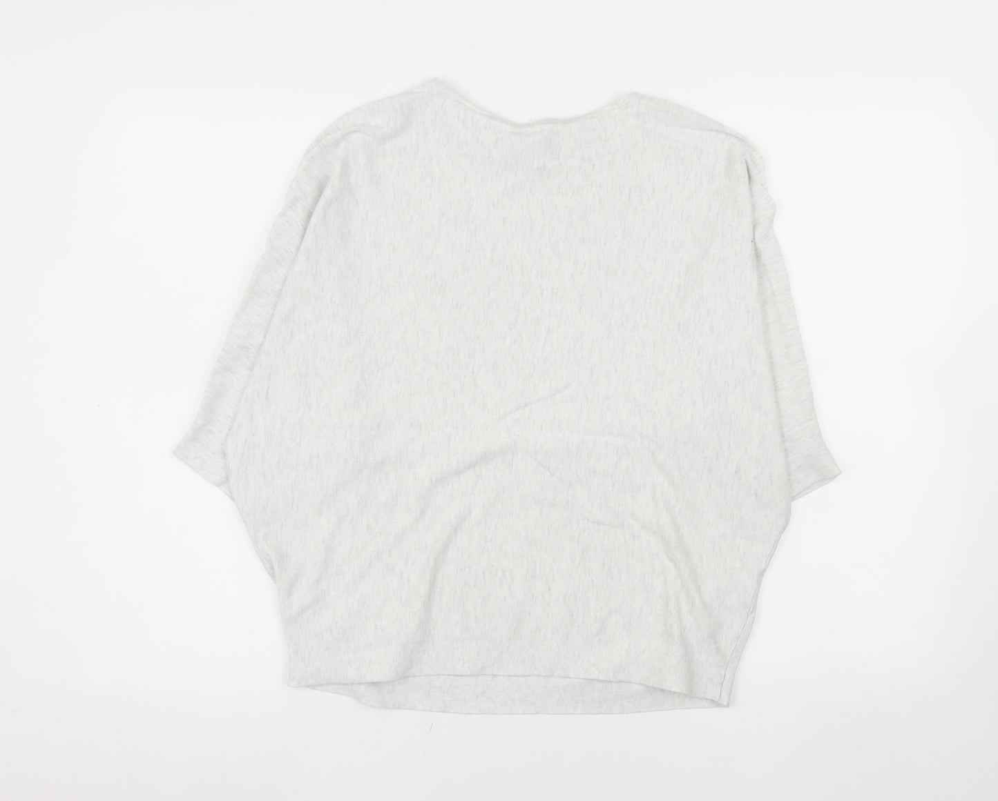 Phase Eight Women Grey L Poncho Shrug Lightweight Viscose Knit
