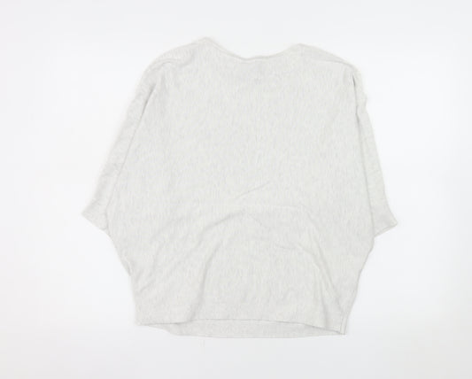 Phase Eight Women Grey L Poncho Shrug Lightweight Viscose Knit