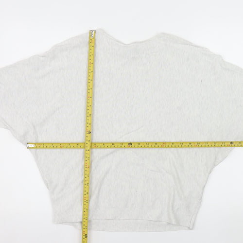 Phase Eight Women Grey L Poncho Shrug Lightweight Viscose Knit