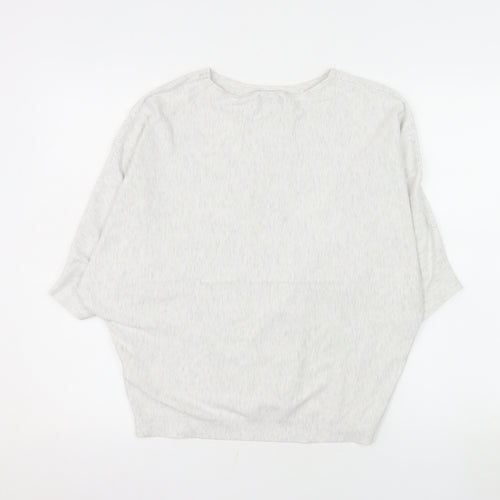 Phase Eight Women Grey L Poncho Shrug Lightweight Viscose Knit