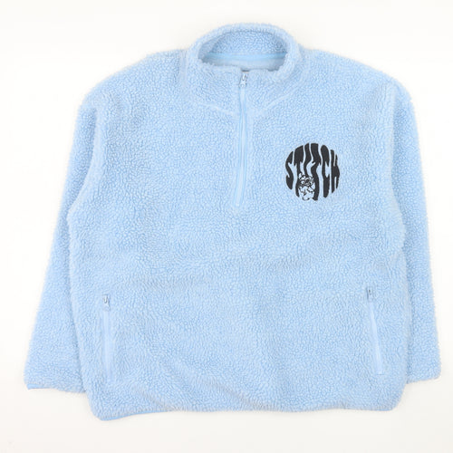 Disney Women’s Blue XS Fleece Stitch 1/4 Zip Jacket