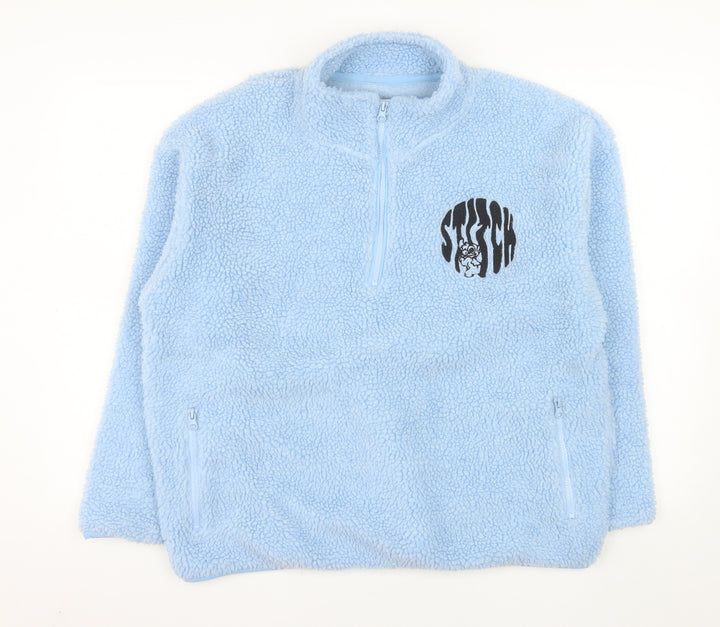 Disney Women’s Blue XS Fleece Stitch 1/4 Zip Jacket