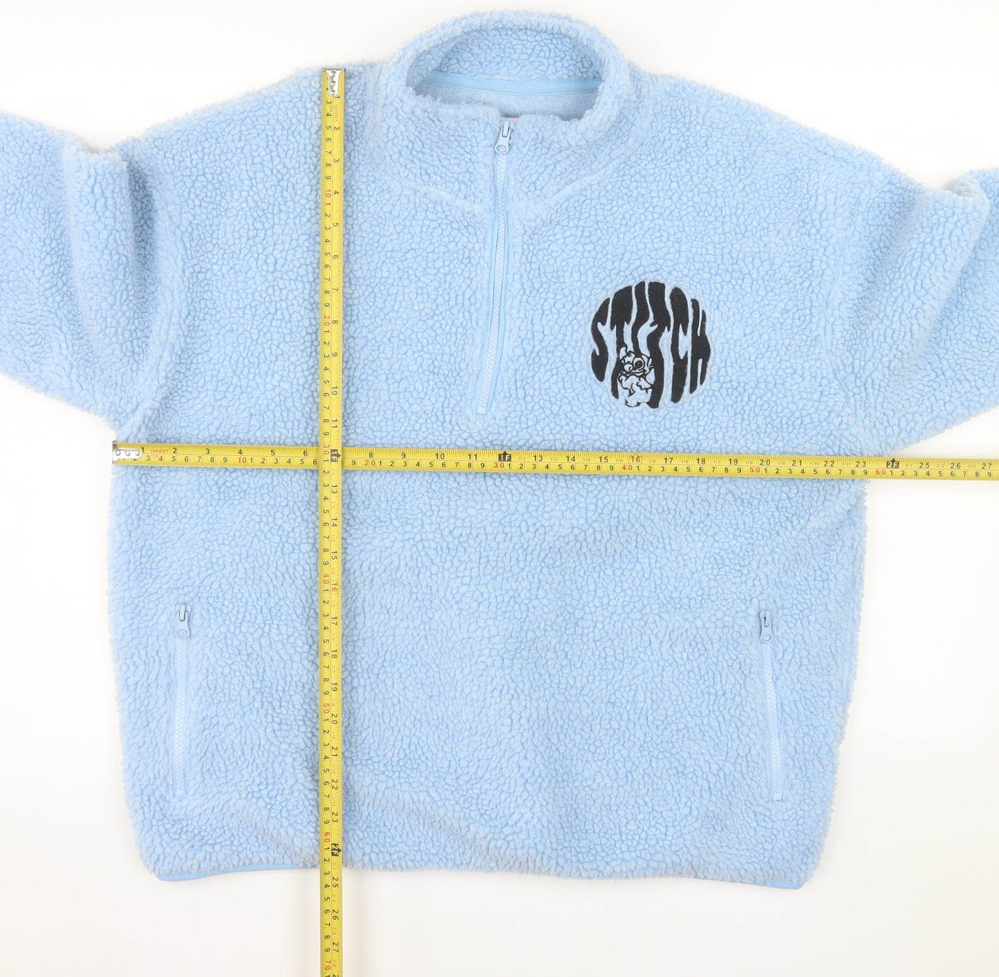 Disney Women’s Blue XS Fleece Stitch 1/4 Zip Jacket