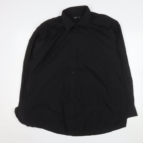 Cedarwood State Men's Black 17.5in Long Sleeve Button-Up Shirt