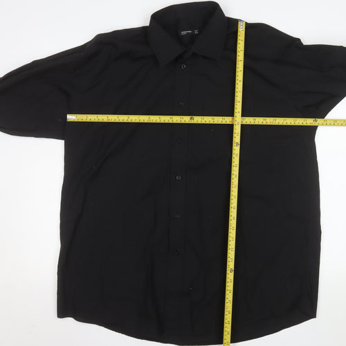 Cedarwood State Men's Black 17.5in Long Sleeve Button-Up Shirt
