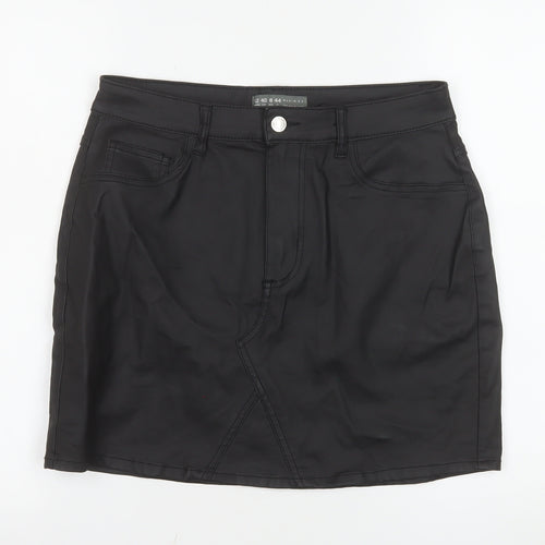 Primark Women’s Black Denim Short Skirt Size 12 Pencil Style