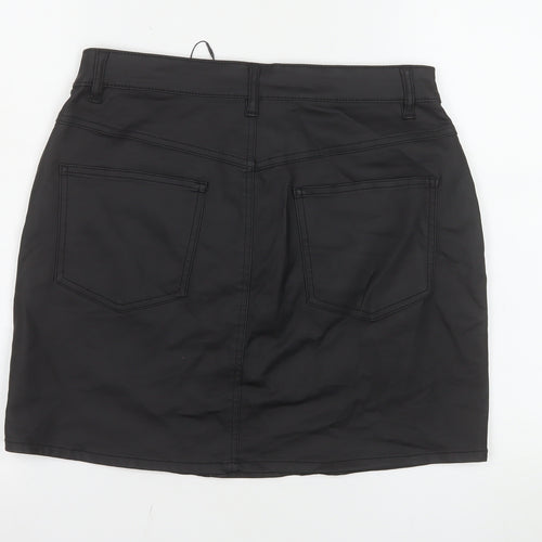 Primark Women’s Black Denim Short Skirt Size 12 Pencil Style