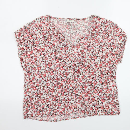 JDY Womens Floral Multicoloured Viscose Blouse Size 14