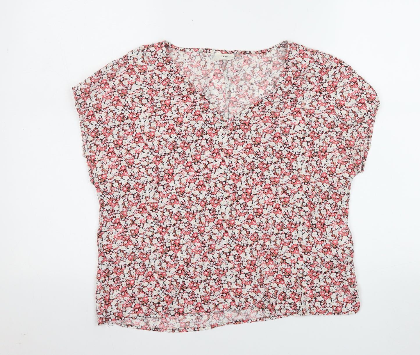 JDY Womens Floral Multicoloured Viscose Blouse Size 14