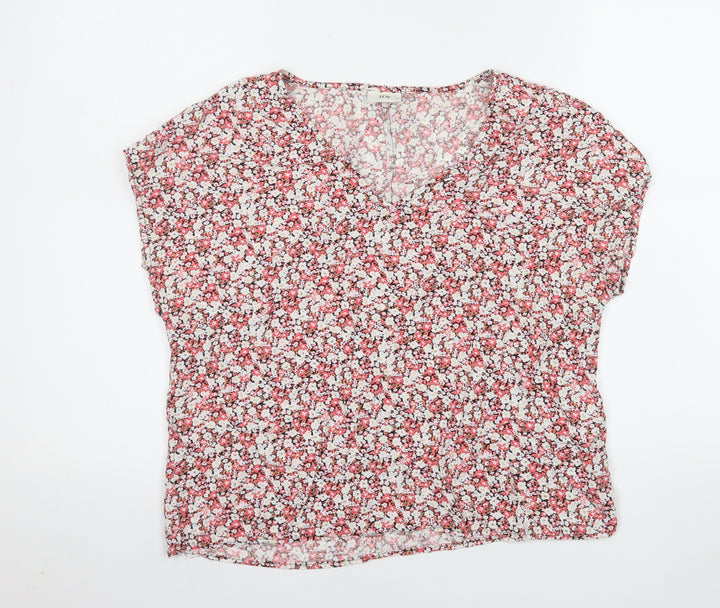 JDY Womens Floral Multicoloured Viscose Blouse Size 14