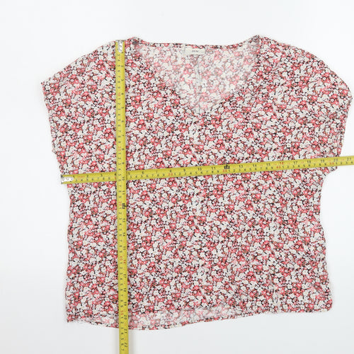 JDY Womens Floral Multicoloured Viscose Blouse Size 14