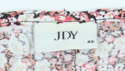 JDY Womens Floral Multicoloured Viscose Blouse Size 14