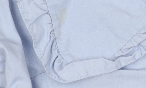 Miss Selfridge Women Blue Ruffle Collar Cotton Blouse Size 6