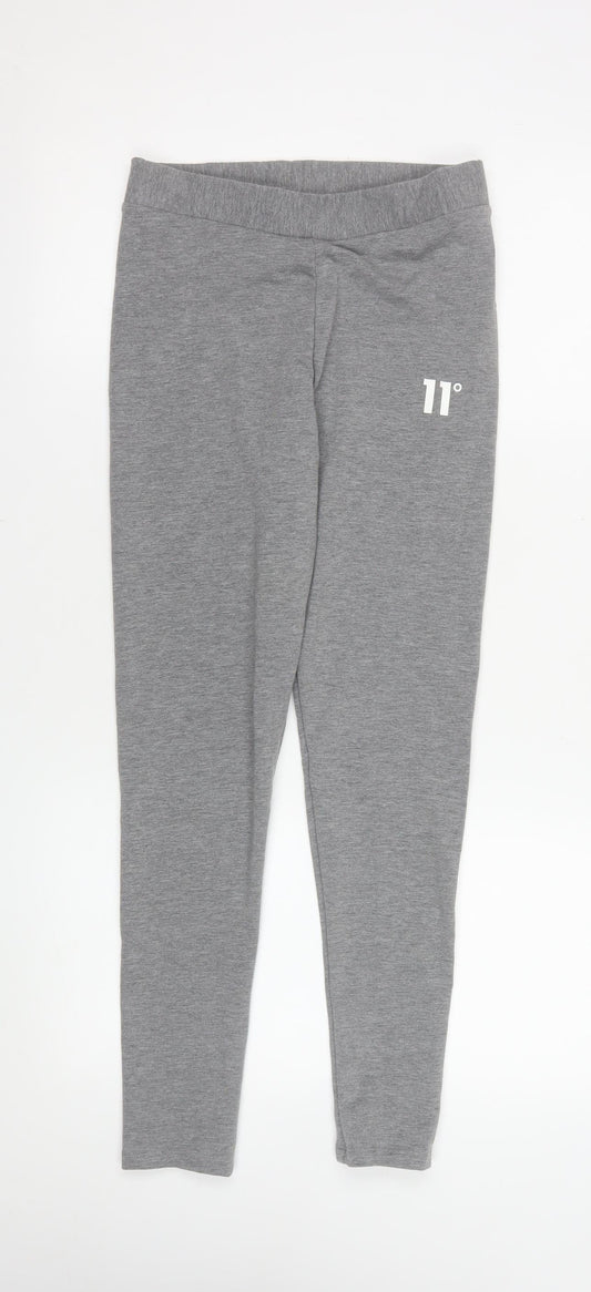 11 Degrees Womens Grey Leggings UK 8 Polyester Blend Activewear