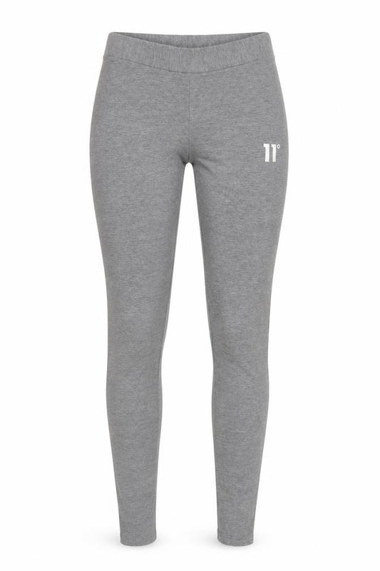 Front view of 11 Degrees women’s grey leggings uk 8 polyester blend activewear
