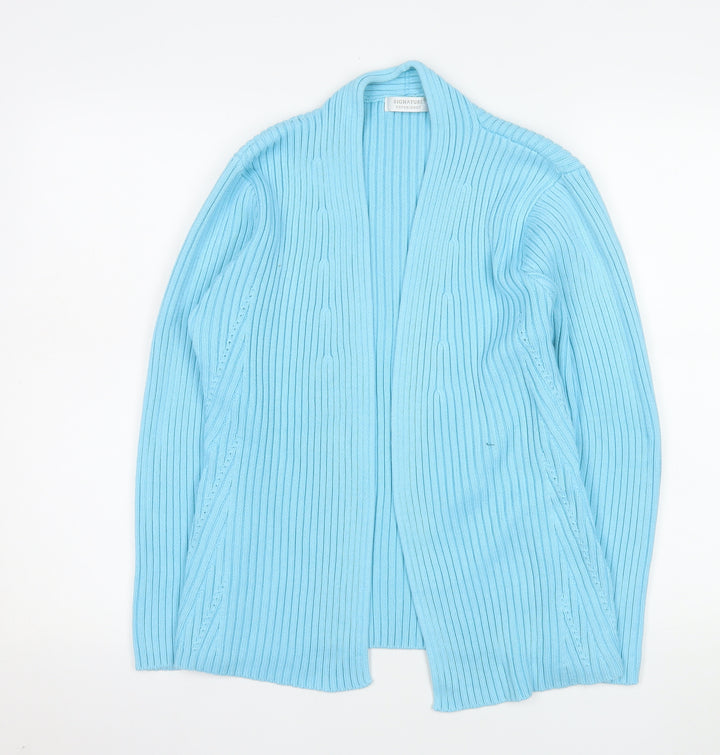 Signature Experience Women's Blue Open Knit Cardigan M