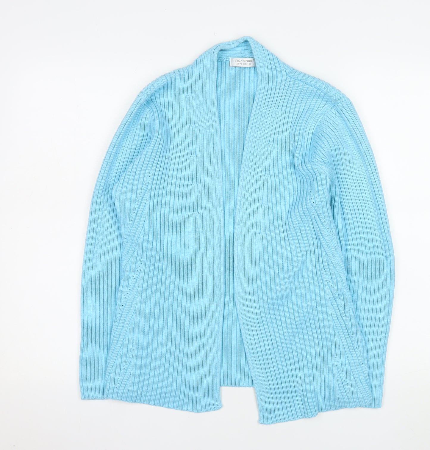 Signature Experience Women's Blue Open Knit Cardigan M