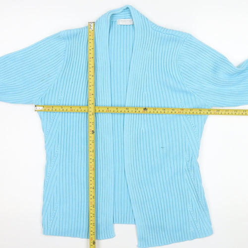 Signature Experience Women's Blue Open Knit Cardigan M
