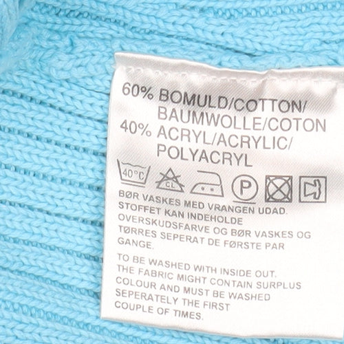Signature Experience Women's Blue Open Knit Cardigan M