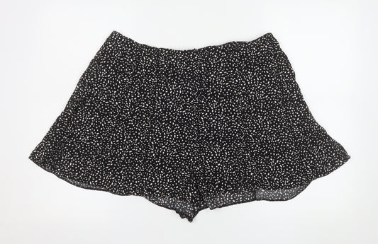 New Look Women's Black Polka Dot Culotte Shorts Size 18