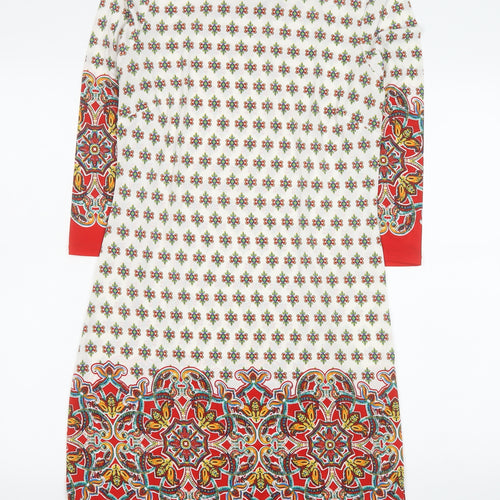 Atmosphere Women’s Multicoloured Geometric Shift Dress Size 12