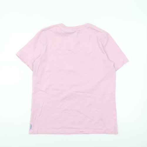 Superdry Women's Pink Graphic Cotton T-Shirt Size 8