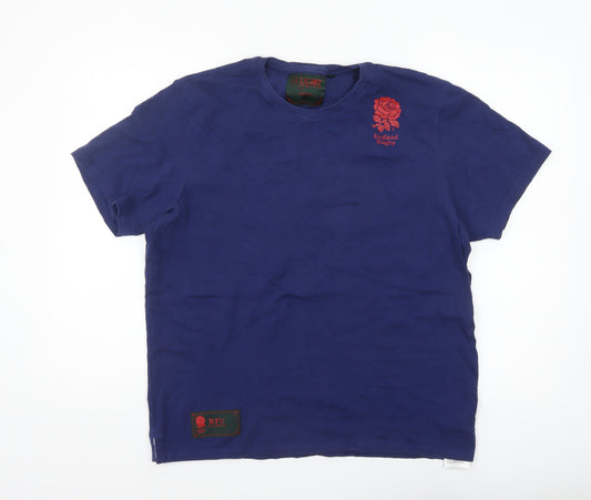 Fanatics England Rugby Men's Blue Cotton T-Shirt Size L