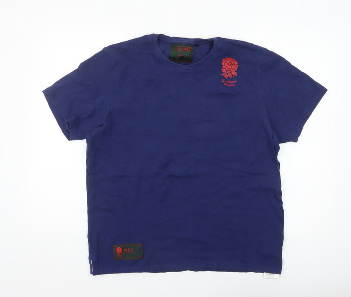 Fanatics England Rugby Men's Blue Cotton T-Shirt Size L
