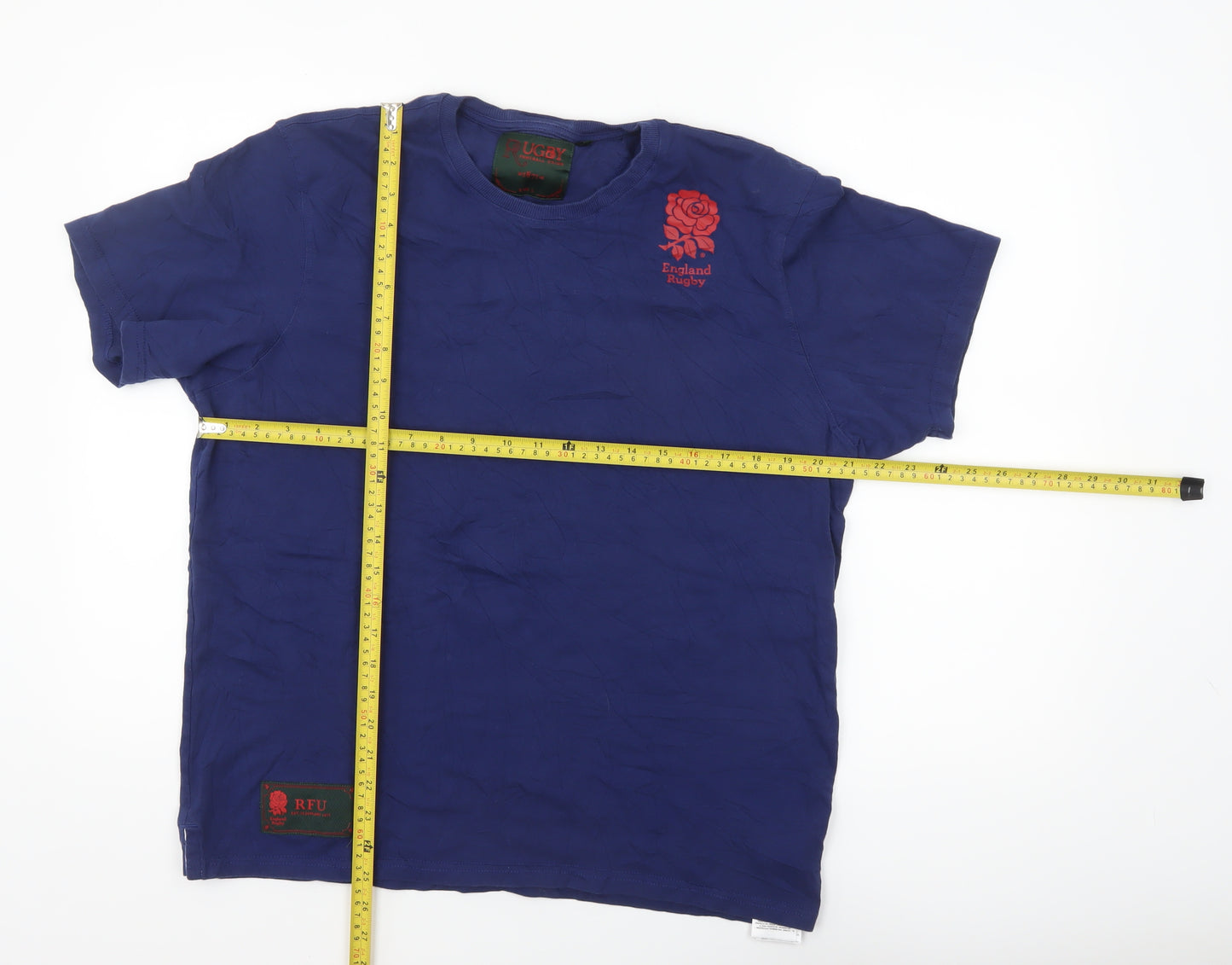 Fanatics England Rugby Men's Blue Cotton T-Shirt Size L