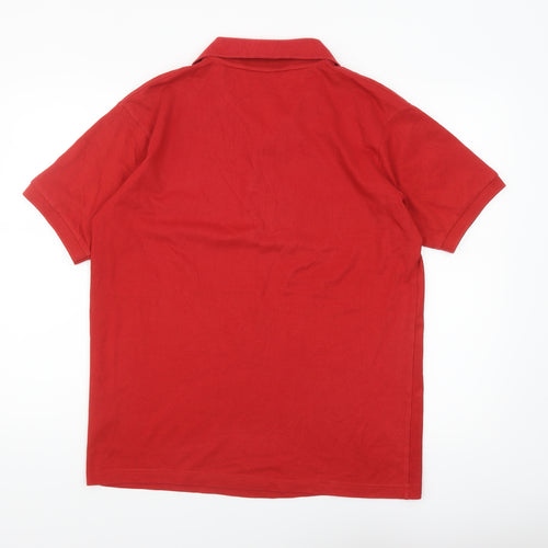 Alexandra Men's Red Cotton Blend Workwear Polo Shirt Size L