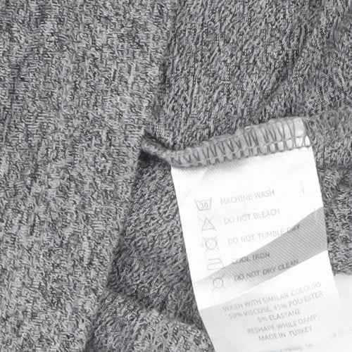 Manuka Women's Grey Crew Neck Heart Print T-Shirt UK 12