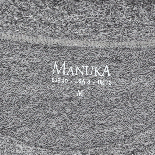 Manuka Women's Grey Crew Neck Heart Print T-Shirt UK 12