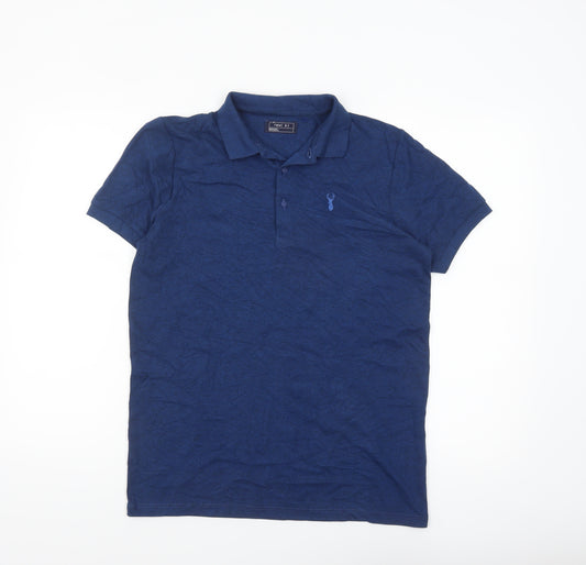 Next Boys Blue Polo Shirt 15 Years Regular Fit Cotton Blend Short Sleeve