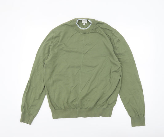 Paul Smith Men’s Green Cotton Crew Neck Jumper Size L