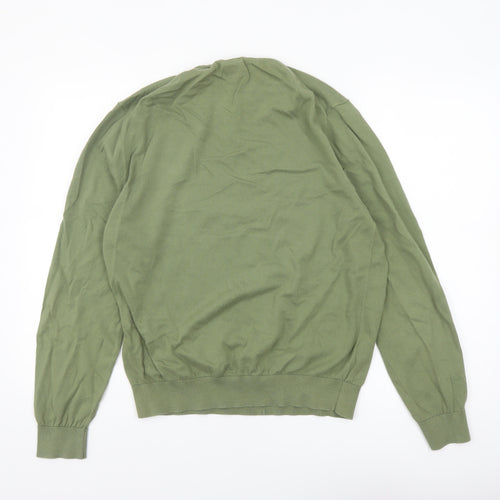 Paul Smith Men’s Green Cotton Crew Neck Jumper Size L