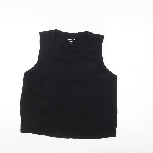 Boden Women’s Black 100% Cotton Sleeveless Tank Top Size L