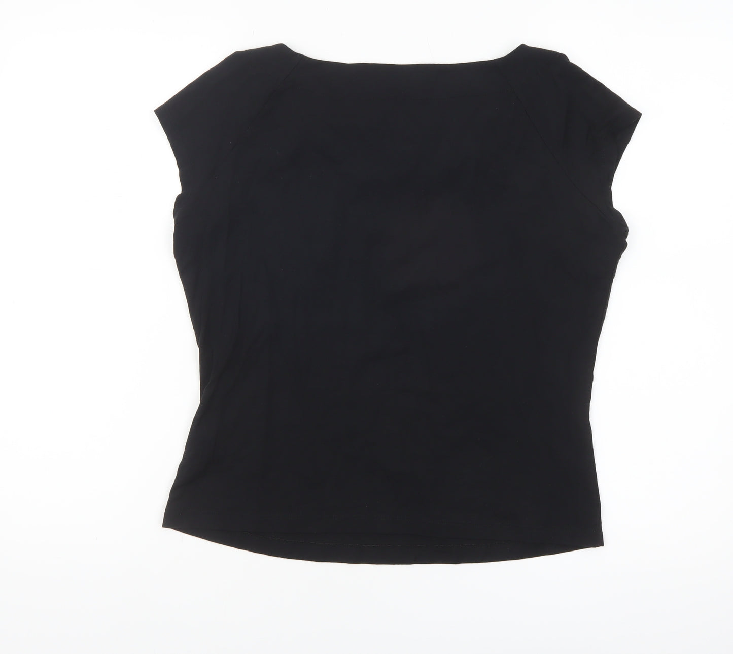 Marks and Spencer Womens Black Short Sleeve Viscose Blouse UK 14