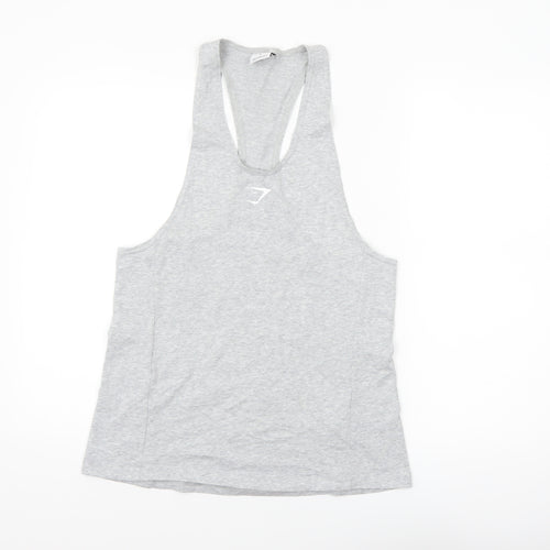 Gymshark Women's Grey S Racerback Tank Top Athletic Fit