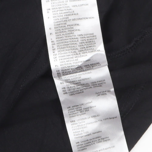 Adidas Men’s Black Cotton Short Sleeve Crew Neck T-Shirt M