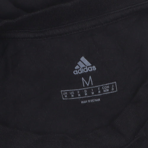 Adidas Men’s Black Cotton Short Sleeve Crew Neck T-Shirt M