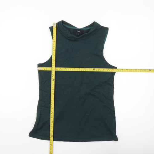Next Womens Green High Neck Sleeveless Jersey Tank Top Size 12