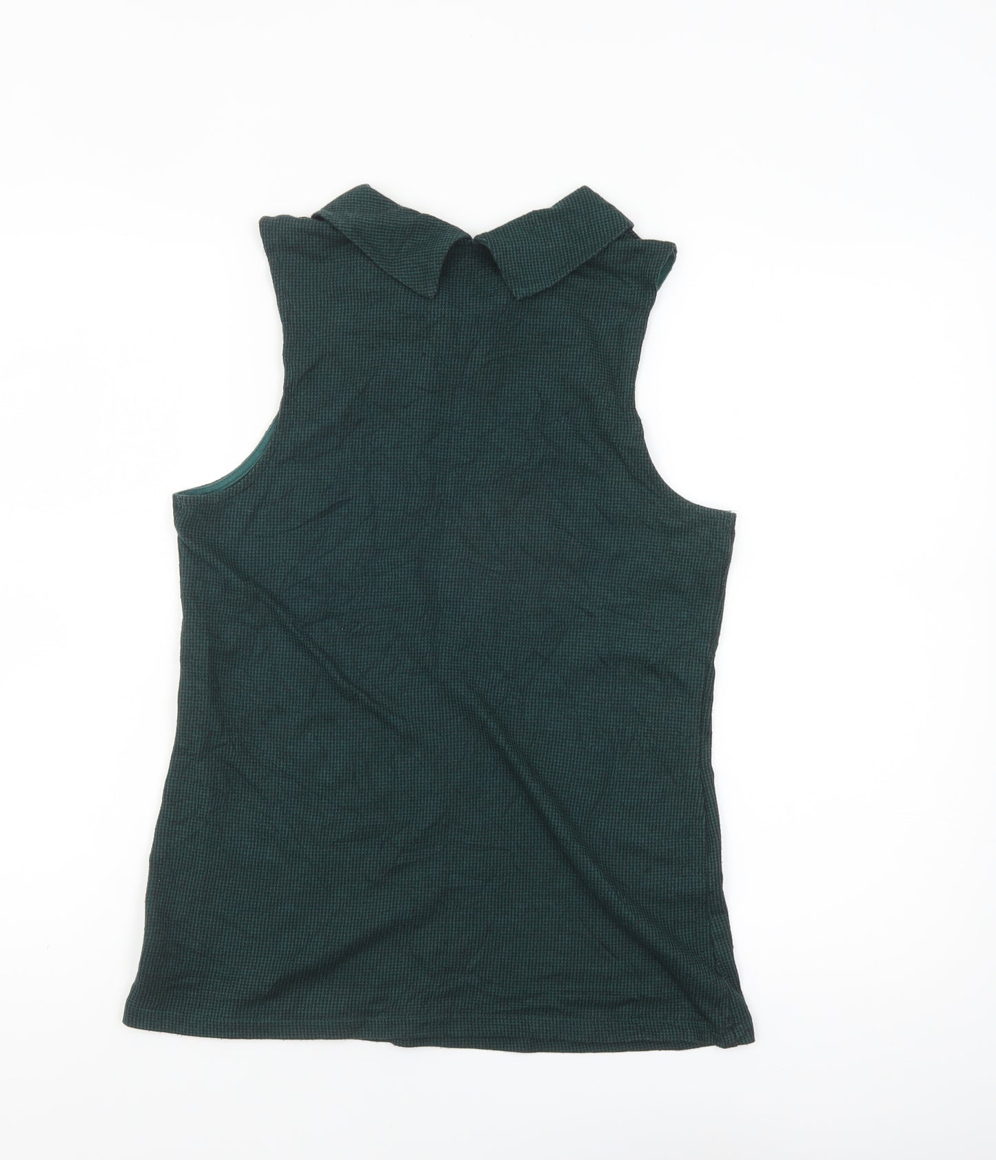 Next Womens Green High Neck Sleeveless Jersey Tank Top Size 12