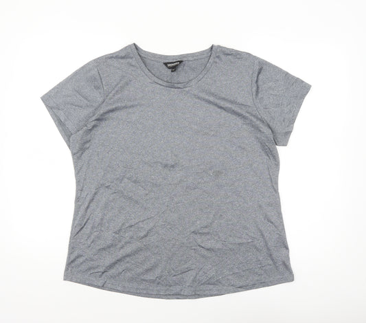 Snowdonia Grey Women's Size 16 Short Sleeve Active T-Shirt