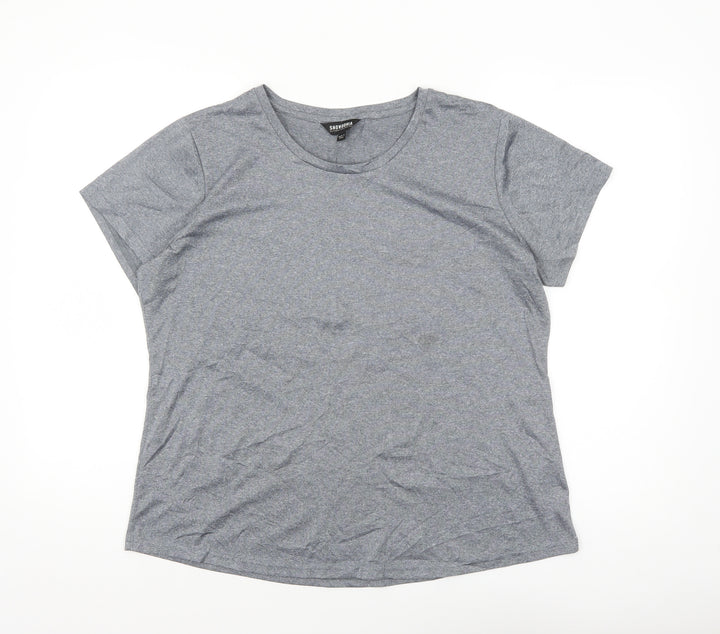 Snowdonia Grey Women's Size 16 Short Sleeve Active T-Shirt