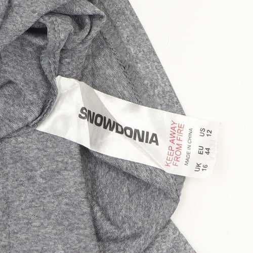 Snowdonia Grey Women's Size 16 Short Sleeve Active T-Shirt